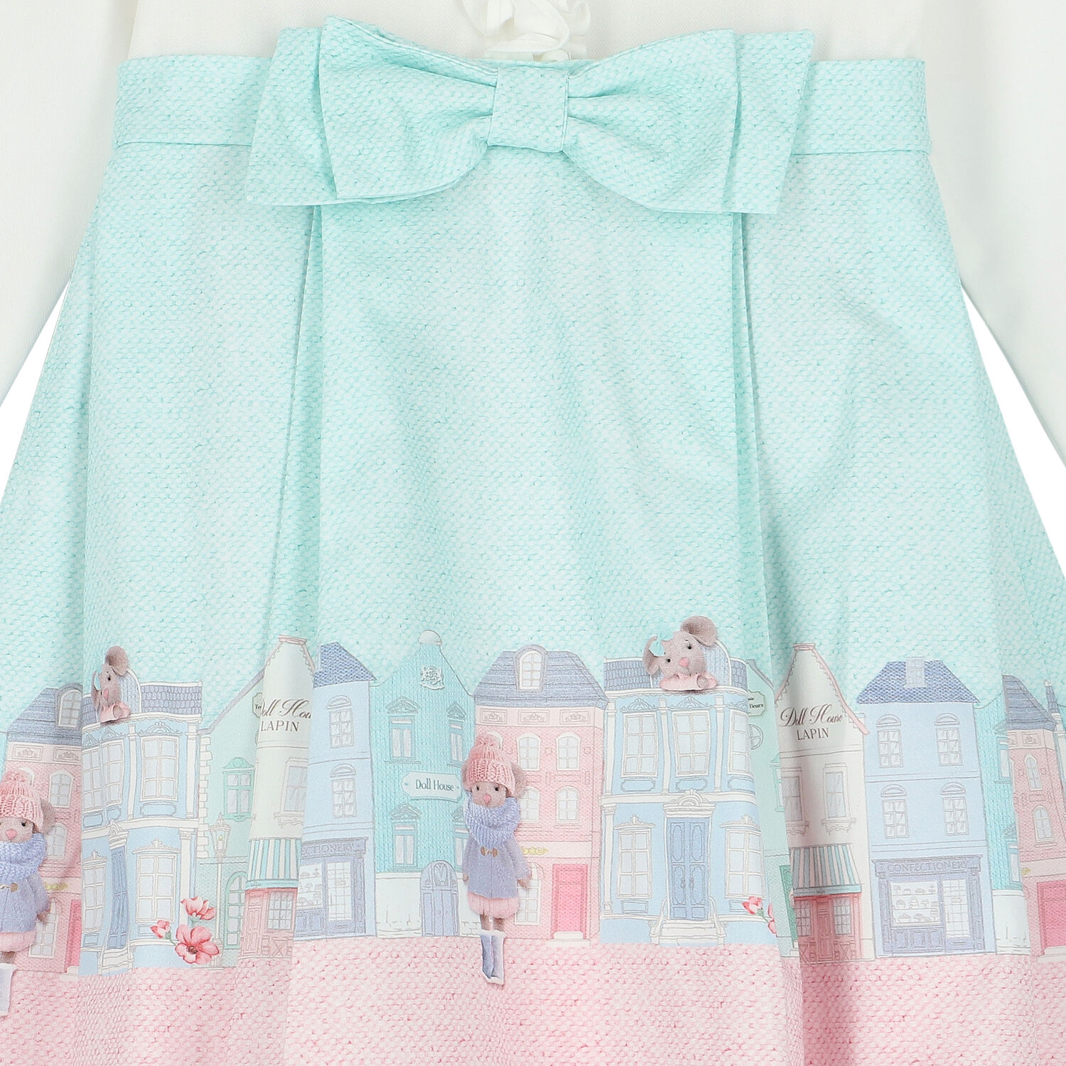 فستان بنات باللون الأبيض والأزرق, 1, hi-res